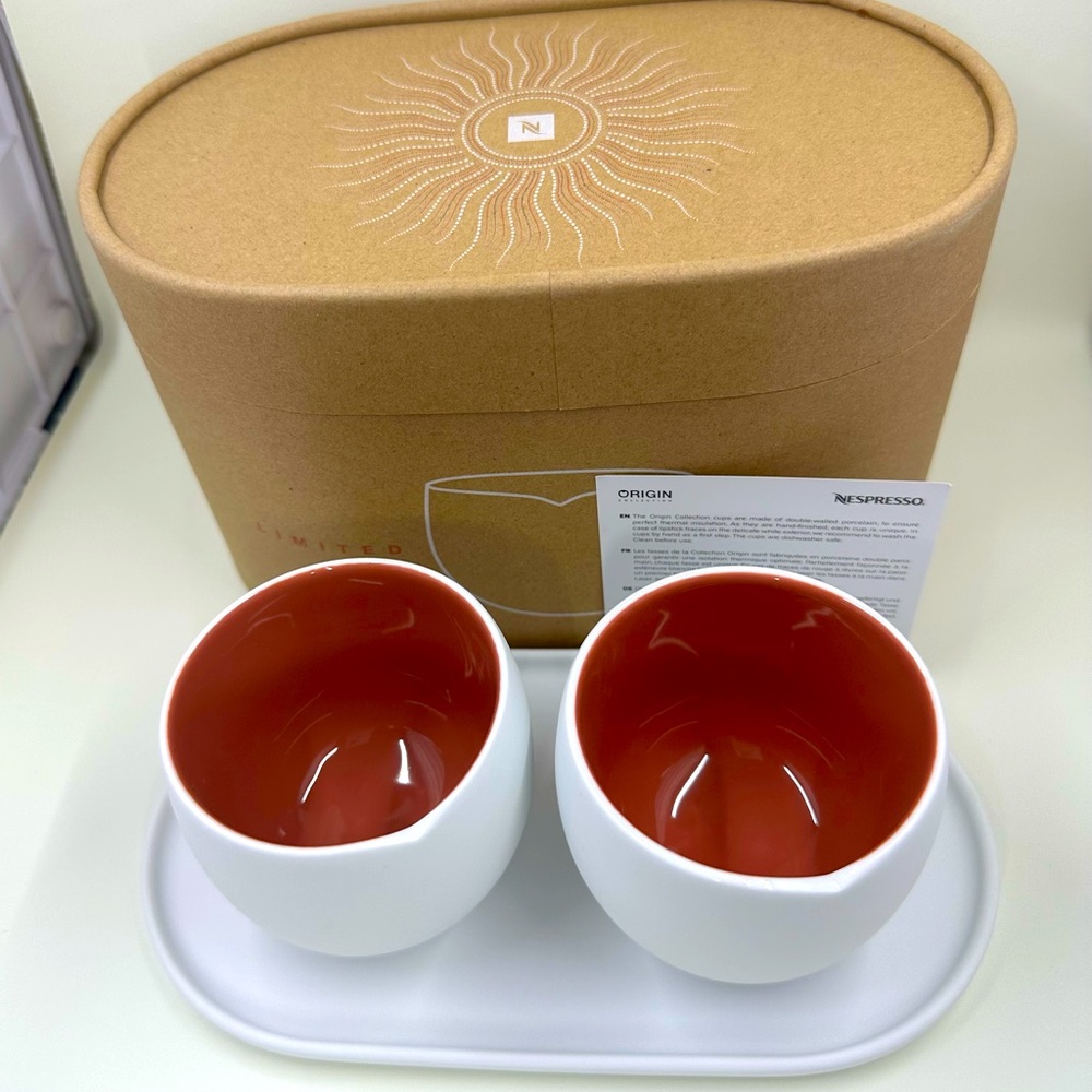 Nespresso Origin Lungo Cup Set with Tray Limited Edition